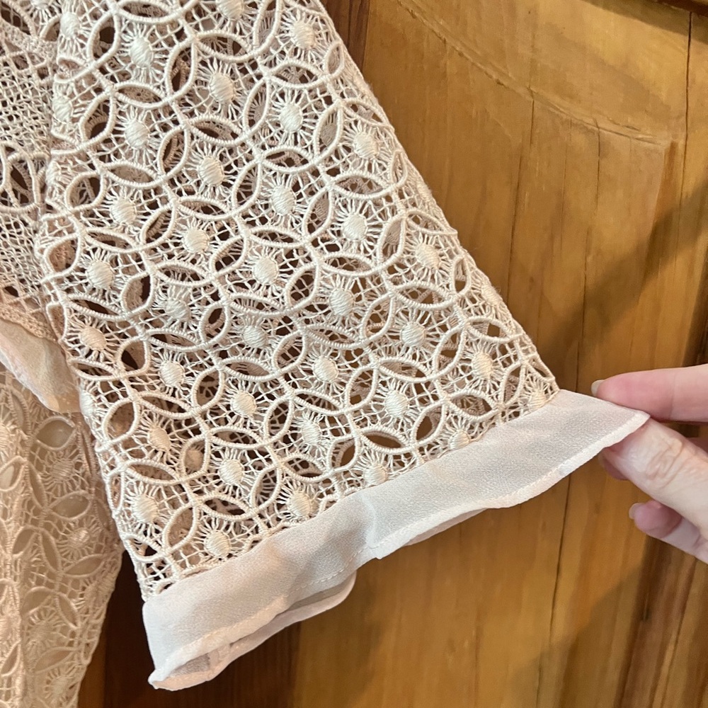 Zara- Crochet Blush Blouse.   Size XS - Picture 9 of 11